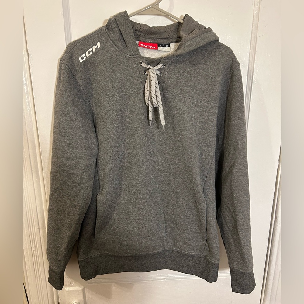 CCM Hockey Grey Men's Hoodie Sweatshirt Medium